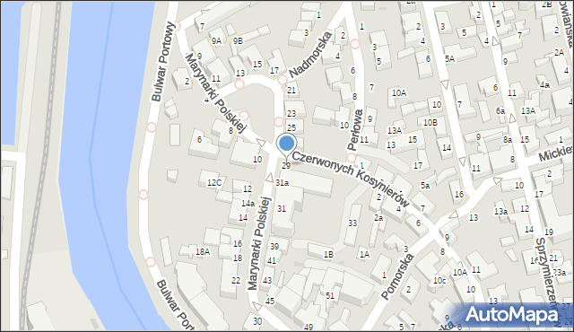 Ustka, Marynarki Polskiej, 29, mapa Ustka
