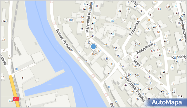 Ustka, Marynarki Polskiej, 32A, mapa Ustka