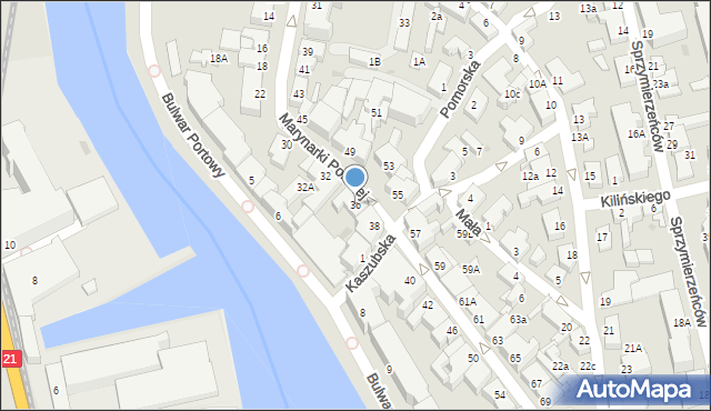 Ustka, Marynarki Polskiej, 36, mapa Ustka