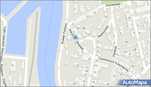 Ustka, Marynarki Polskiej, 4, mapa Ustka