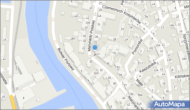 Ustka, Marynarki Polskiej, 45, mapa Ustka