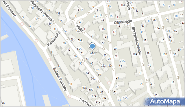 Ustka, Marynarki Polskiej, 63a, mapa Ustka