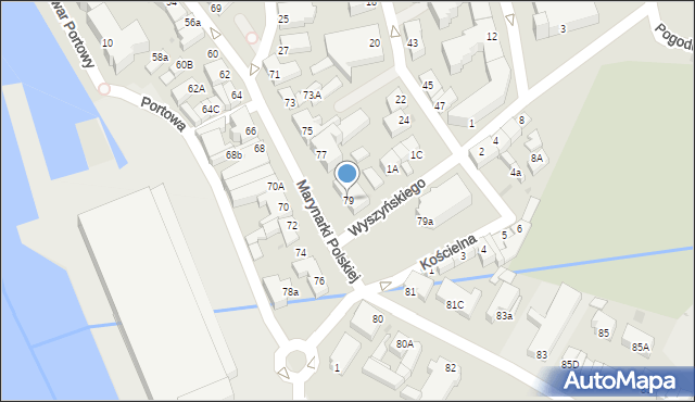 Ustka, Marynarki Polskiej, 79, mapa Ustka