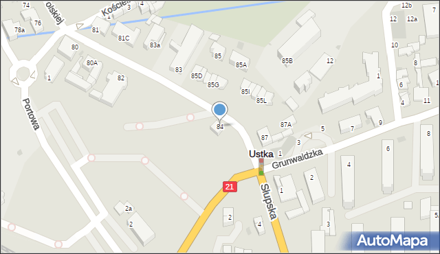 Ustka, Marynarki Polskiej, 84, mapa Ustka