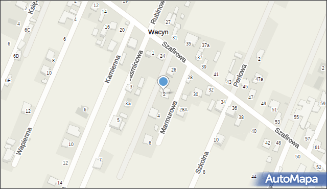 Wacyn, Marmurowa, 2, mapa Wacyn
