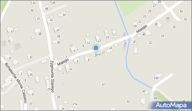 Wadowice, Matejki Jana, 10, mapa Wadowice