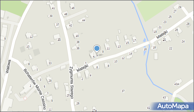 Wadowice, Matejki Jana, 7, mapa Wadowice