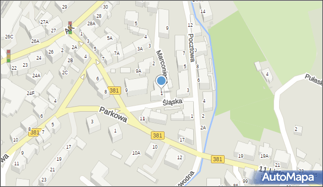 Wałbrzych, Marconiego Guglielmo, 1, mapa Wałbrzycha