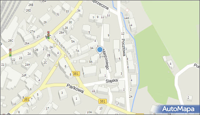 Wałbrzych, Marconiego Guglielmo, 2, mapa Wałbrzycha