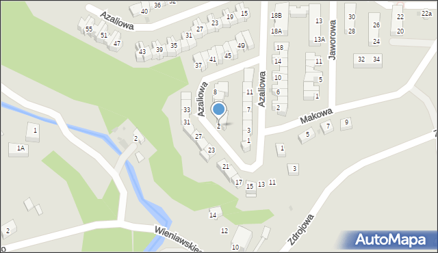 Wałbrzych, Makowa, 2, mapa Wałbrzycha