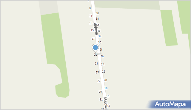 Wapiennik, Majowa, 21, mapa Wapiennik