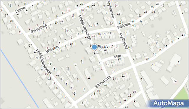 Warka, Matlakowskiego Władysława, 7, mapa Warka