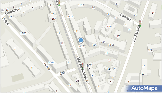 Warszawa, Marszałkowska, 10/16, mapa Warszawy