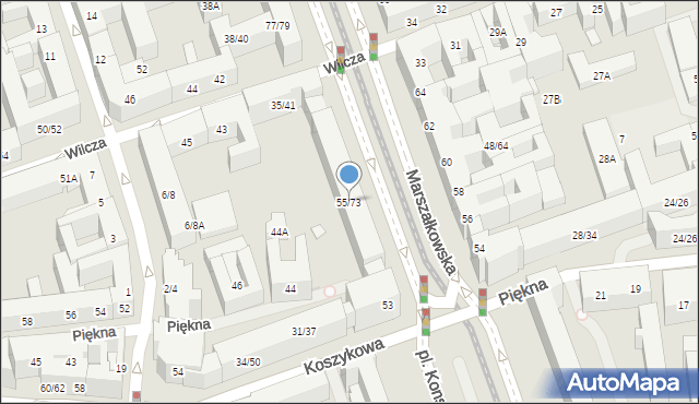 mapa warszawy ul marszalkowska Marszałkowska 55/73 (ul), 00 676 Warszawa (Śródmieście)