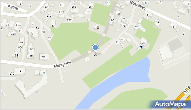 Warszawa, Marzycieli, 10, mapa Warszawy