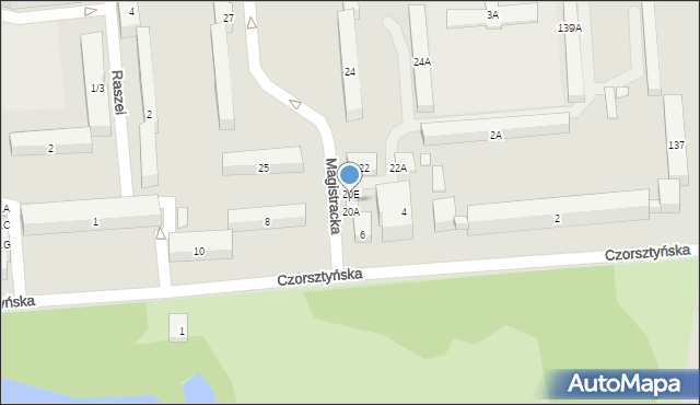 Warszawa, Magistracka, 20C, mapa Warszawy