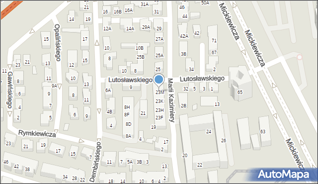 Warszawa, Marii Kazimiery, 23M, mapa Warszawy