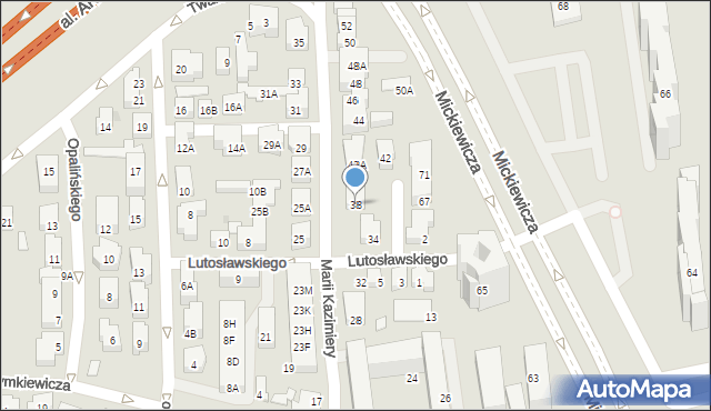 Warszawa, Marii Kazimiery, 38, mapa Warszawy