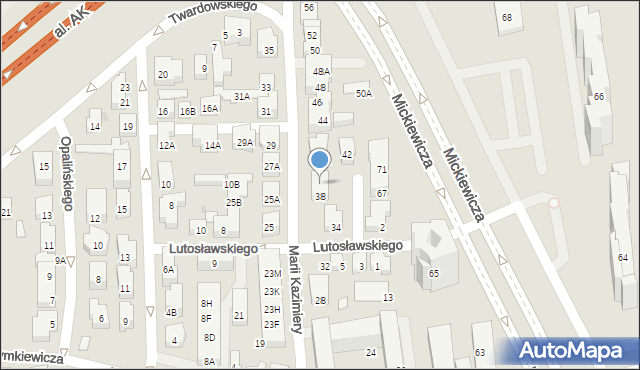 Warszawa, Marii Kazimiery, 40, mapa Warszawy
