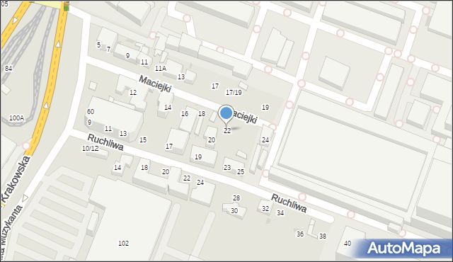 Warszawa, Maciejki, 22, mapa Warszawy