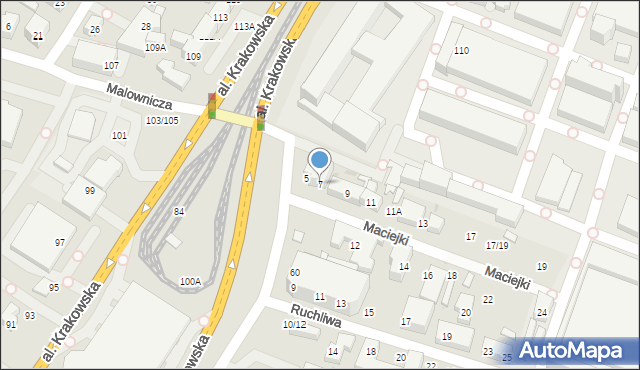 Warszawa, Maciejki, 7, mapa Warszawy