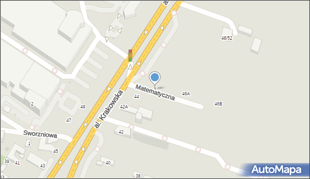 Warszawa, Matematyczna, 1, mapa Warszawy