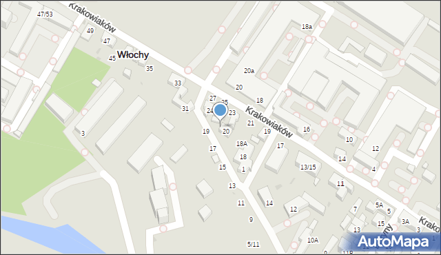 Warszawa, Materii, 22, mapa Warszawy