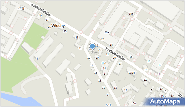 Warszawa, Materii, 24, mapa Warszawy