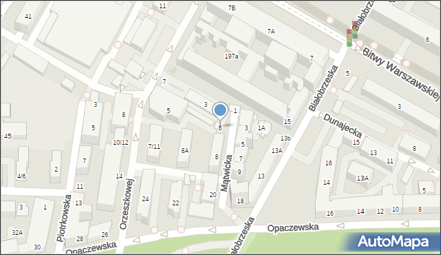 Warszawa, Mątwicka, 6, mapa Warszawy