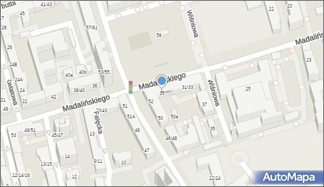 Warszawa, Madalińskiego Antoniego Józefa, gen., 35, mapa Warszawy