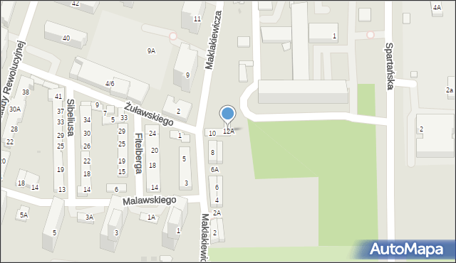 Warszawa, Maklakiewicza Jana, 12A, mapa Warszawy