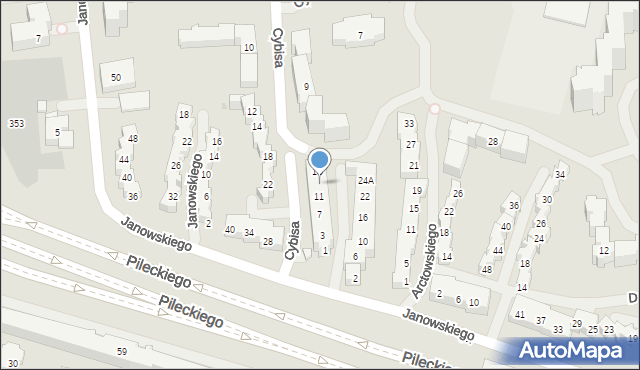 Warszawa, Makowskiego Tadeusza, 13, mapa Warszawy