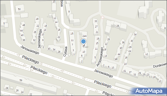 Warszawa, Makowskiego Tadeusza, 14, mapa Warszawy