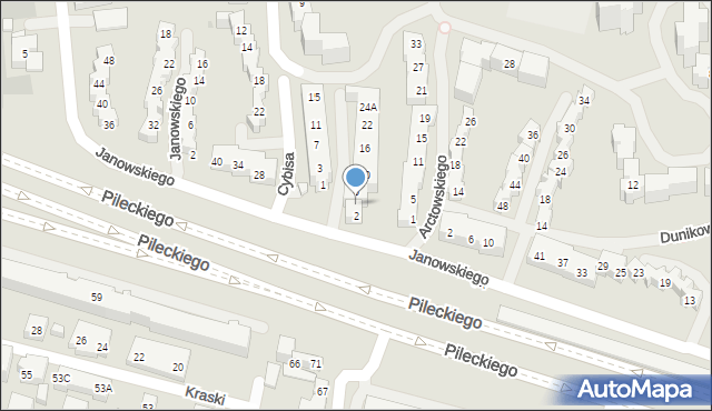 Warszawa, Makowskiego Tadeusza, 4, mapa Warszawy