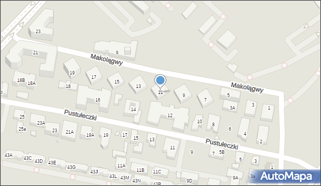 Warszawa, Makolągwy, 11, mapa Warszawy