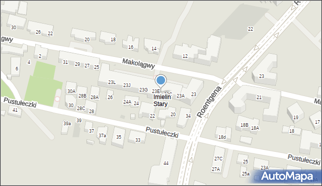 Warszawa, Makolągwy, 23D, mapa Warszawy