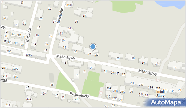 Warszawa, Makolągwy, 24, mapa Warszawy