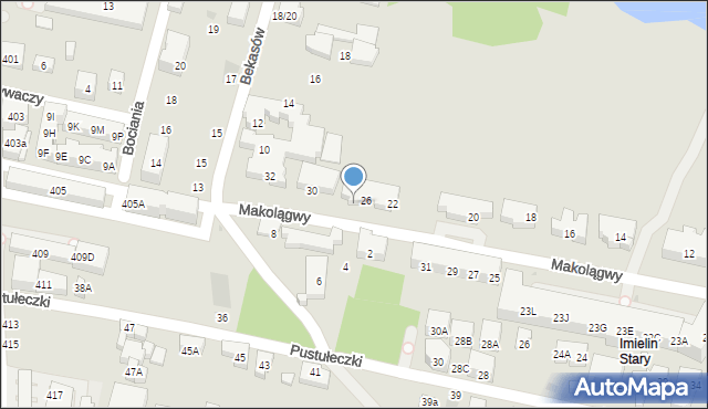 Warszawa, Makolągwy, 28, mapa Warszawy