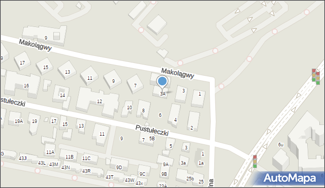 Warszawa, Makolągwy, 3A, mapa Warszawy