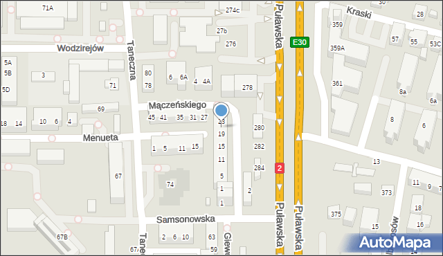 Warszawa, Mączeńskiego Zdzisława, 21, mapa Warszawy