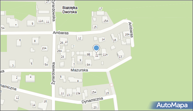 Warszawa, Mazurska, 11, mapa Warszawy