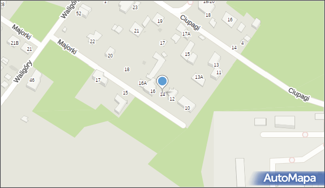 Warszawa, Majorki, 14, mapa Warszawy