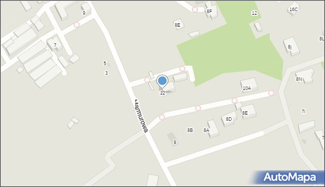 Warszawa, Marmurowa, 12, mapa Warszawy