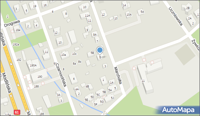 Warszawa, Marchołta, 5, mapa Warszawy