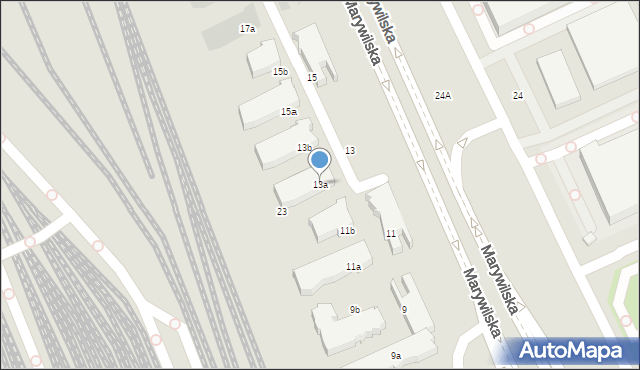 Warszawa, Marywilska, 13a, mapa Warszawy