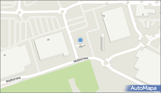 Warszawa, Malborska, 49a, mapa Warszawy