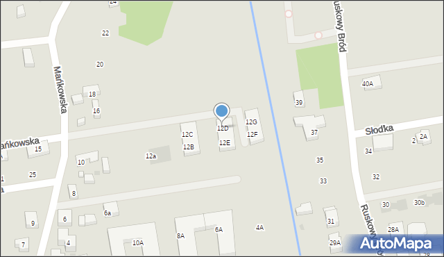 Warszawa, Mańkowska, 12D, mapa Warszawy