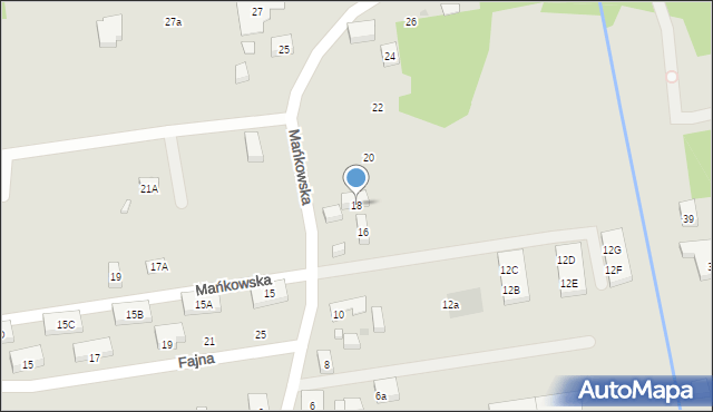 Warszawa, Mańkowska, 18, mapa Warszawy