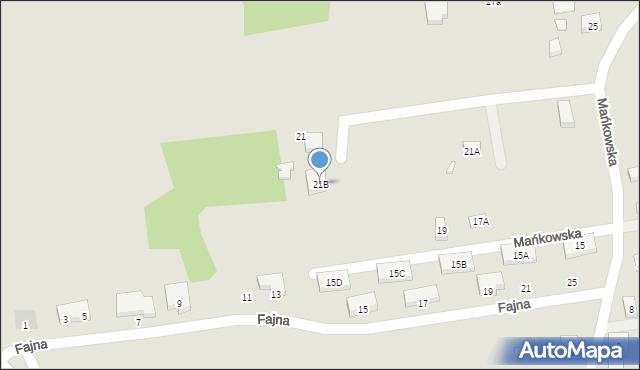 Warszawa, Mańkowska, 21B, mapa Warszawy