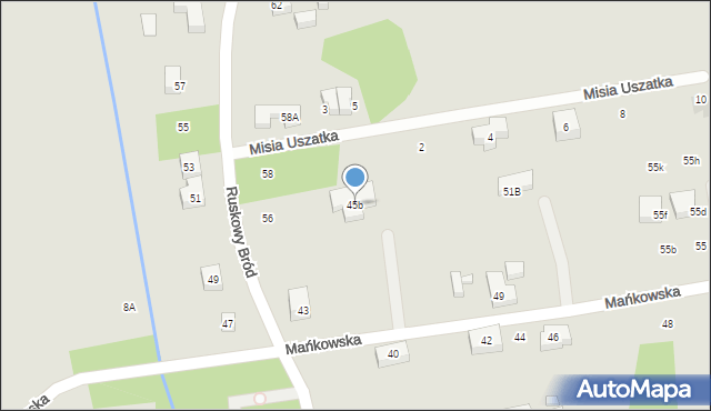 Warszawa, Mańkowska, 45b, mapa Warszawy